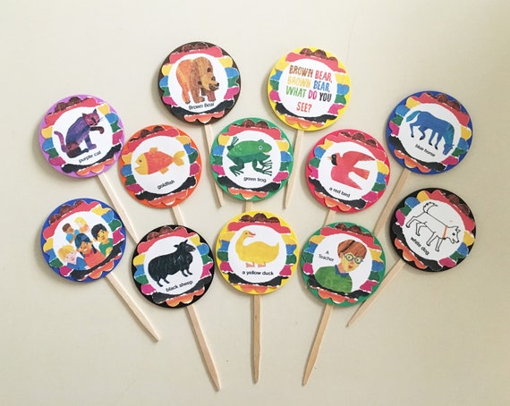 Brown Bear * Cupcake Toppers (12 pieces per set)