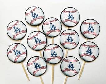 Honkbal - Dodgers LA Cupcake Toppers