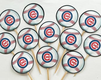 Baseball Cubs-cupcaketoppers
