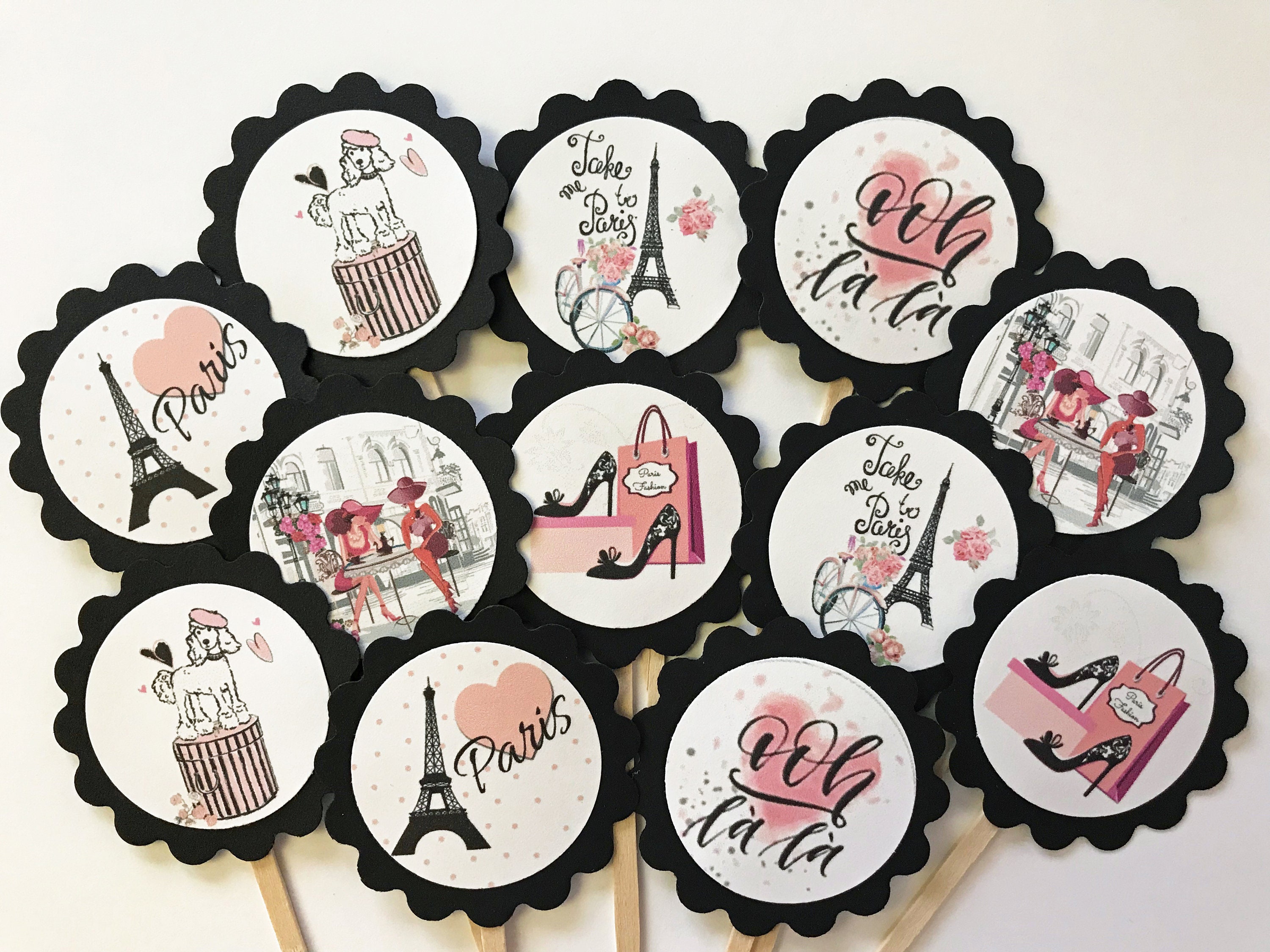 Chanel Cupcake Toppers  Food Toppers – PRETTY UR PARTY