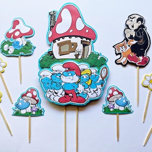 Gâteaux d'anniversaire Les Schtroumpfs ou The Smurfs - Pâtisserie Sheselles