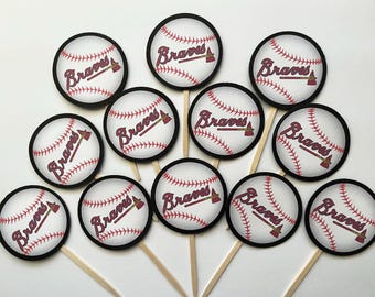 Honkbal - Braves Cupcake Toppers