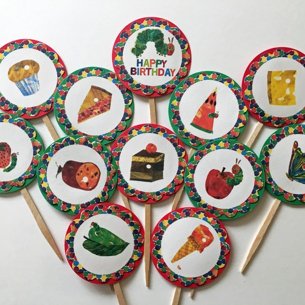 Hungrige Raupe * Cupcake Toppers