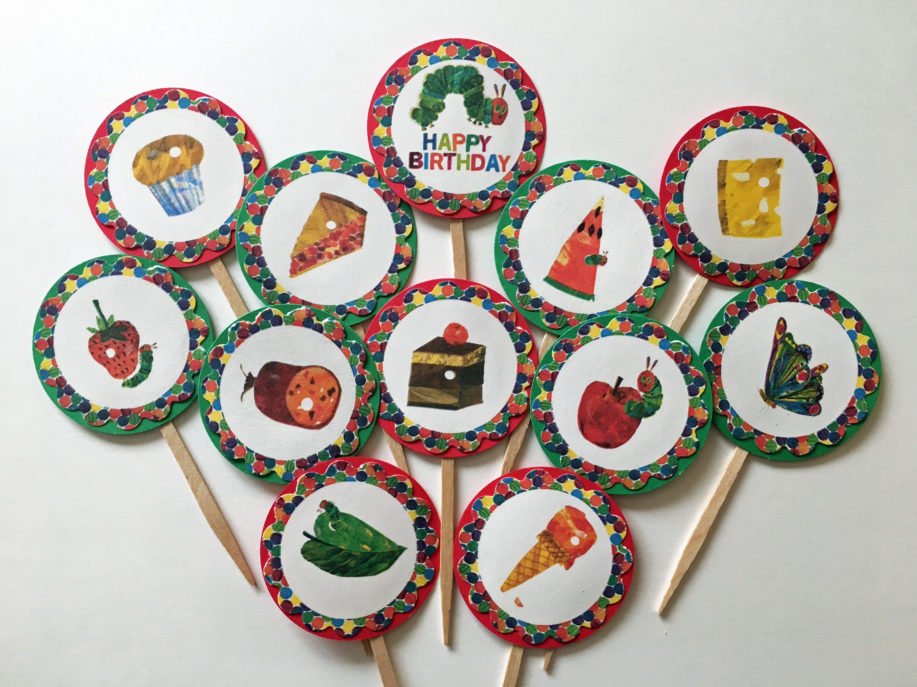 Birthday Thank You Tags Hungry Caterpillar Birthday Butterfly Thank You  Tags 