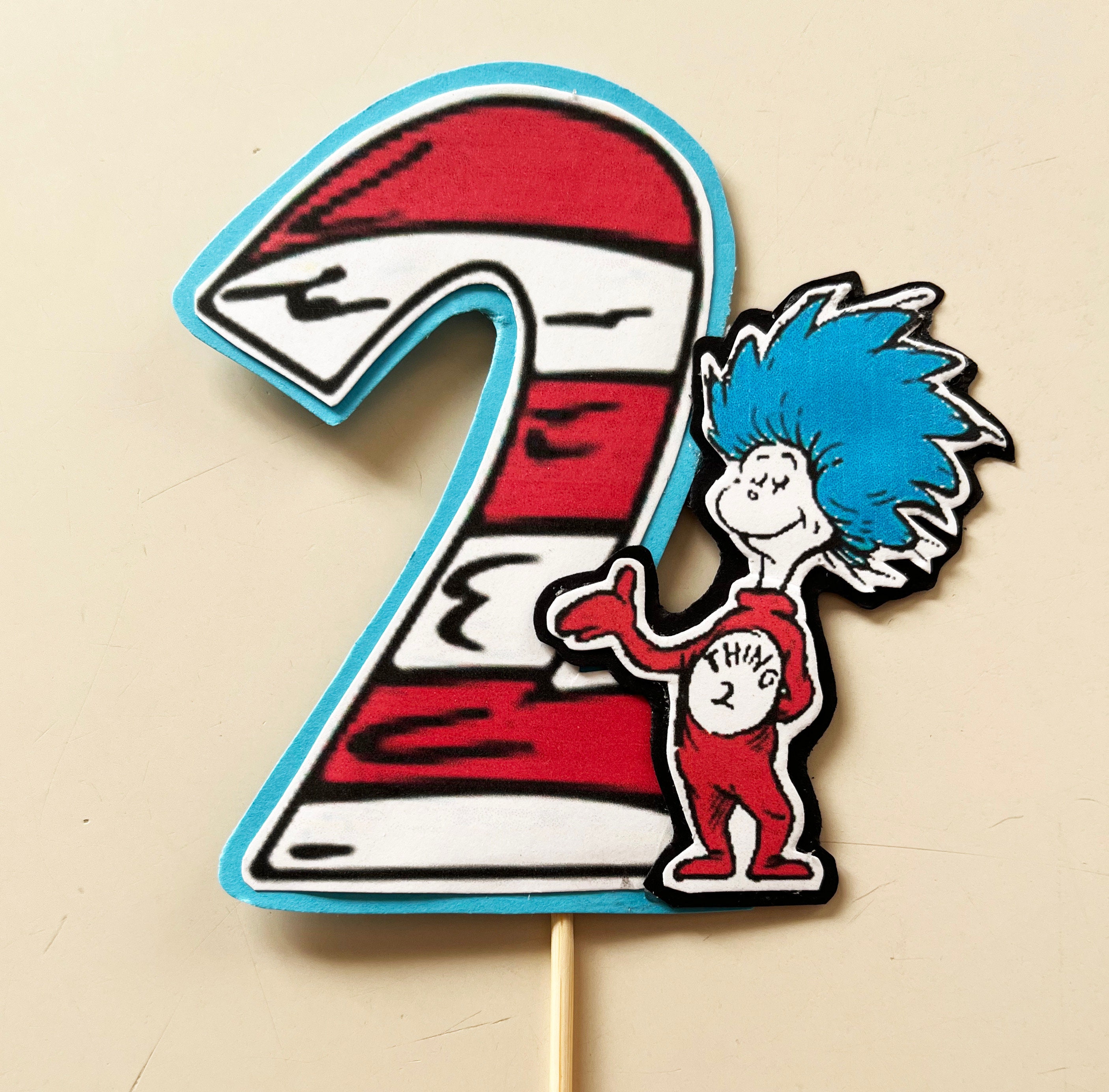 Thing 1, 2, 3, 4, 5 & 6 *cake Toppers - When Adding a Name Please ...