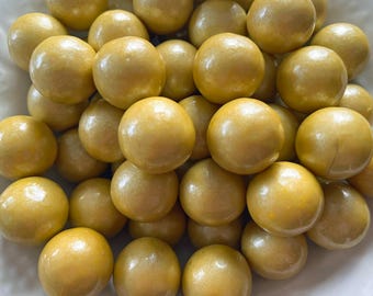 Gouden glanzende kauwgomballen (1 inch) 25 per verpakking