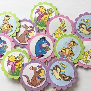 Easter * Pooh & Friends Cupcake Toppers