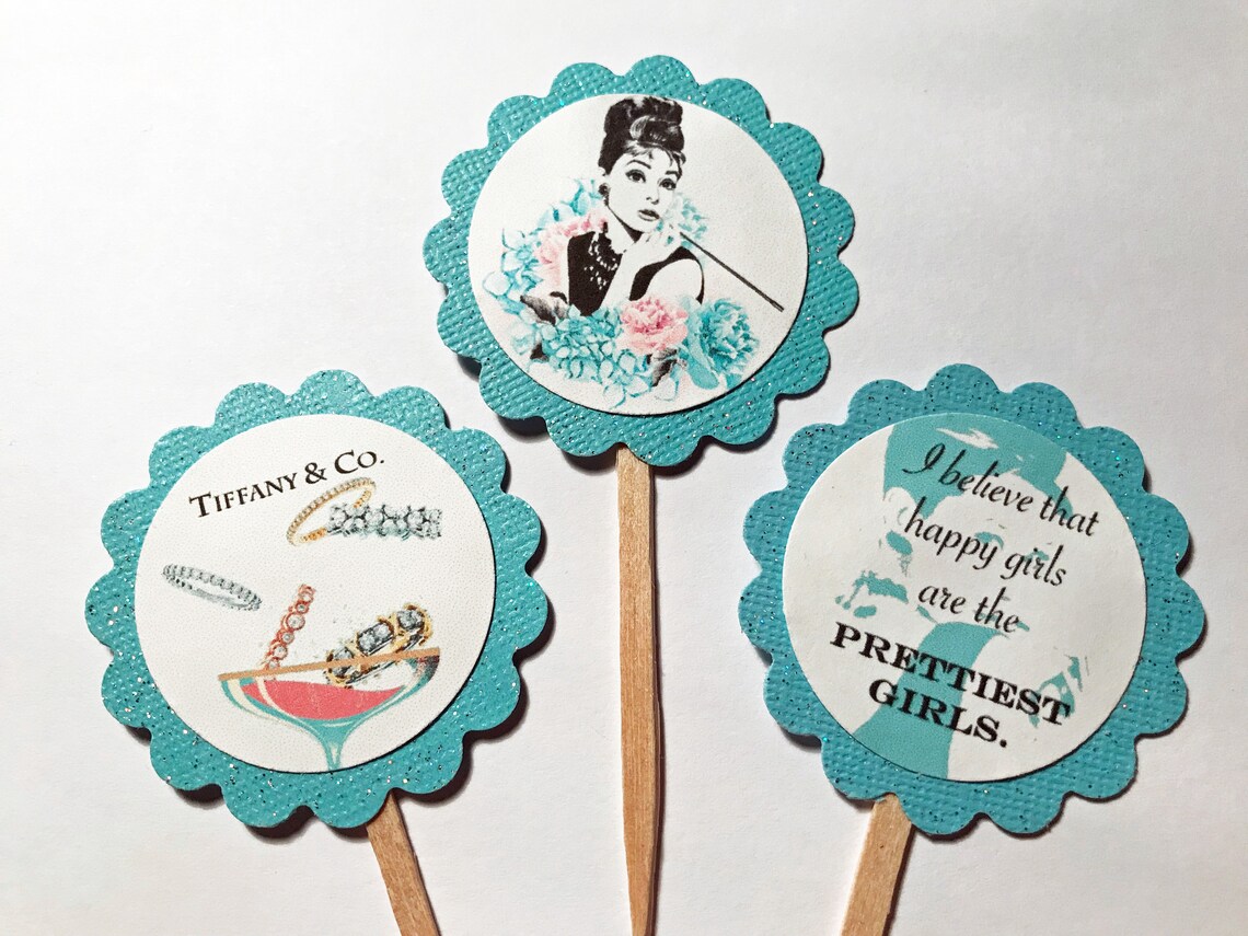 Breakfast at Tiffany's Cupcake Toppers Etsy