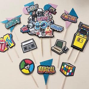 80&#39;s Theme * Cake Toppers