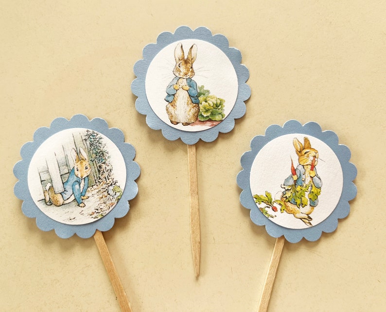 Peter Rabbit Cupcake Toppers - (set of 12) - Etsy