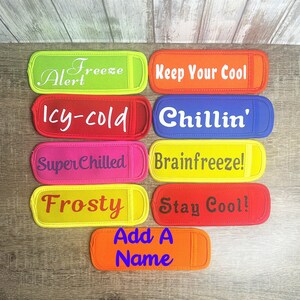 Ice Pop Holders, Popsicle Holder, Frozen Yogurt Sleeve, Personalized Gifts, Classroom Gifts, Party Favor, Personalized Popsicle Sleeve,