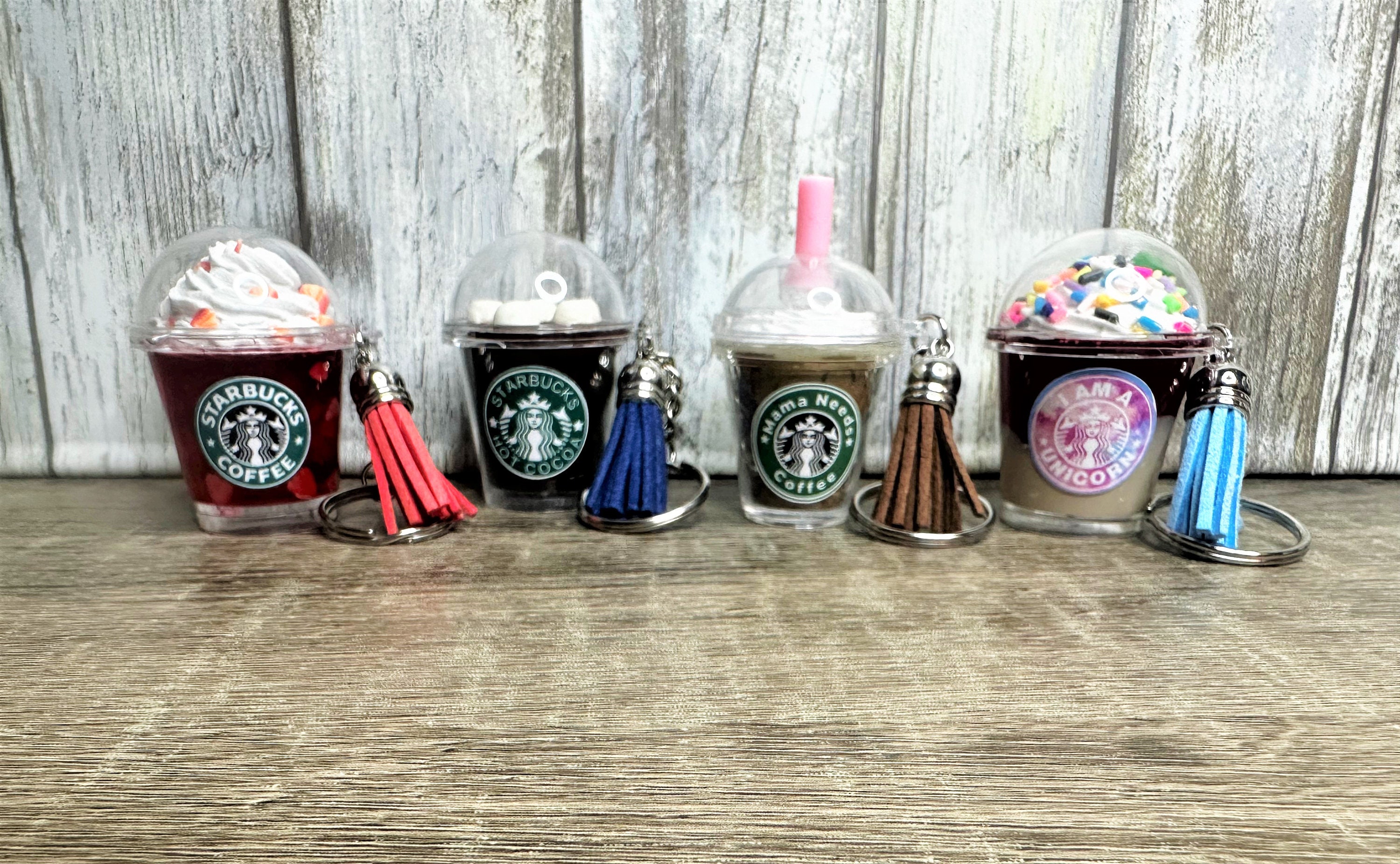 Starbucks Inspired Mini Tumbler Keychains, Starbucks Cup Keychain