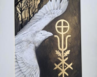 White Raven - Original drawing