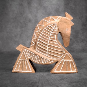 Enchanted Horse, Magic Horse, Sun Horse, ceramic sculpture suitable for personal altar