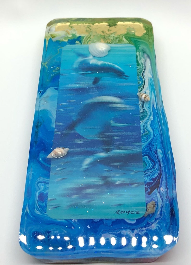 Texas Resin Dolphin Ocean Sandbar Decor 8x3.5x1 inch