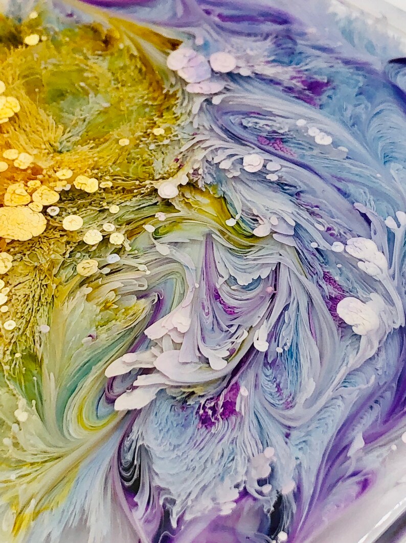 Texas Resin Set of 4 Blueberry Lemon Coasters