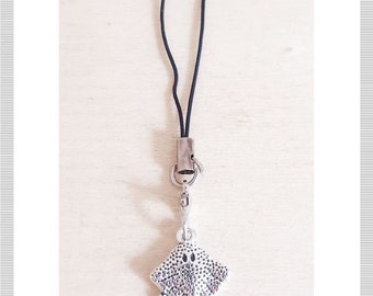 SWANEWIT maritime gift tag bag tag interchangeable tag stingray in black and silver nautical