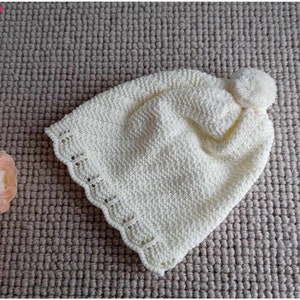 Ensemble 3 pièces pour bébé salopette à pieds en tricot pull et bonnet adorable cadeau de naissance image 5