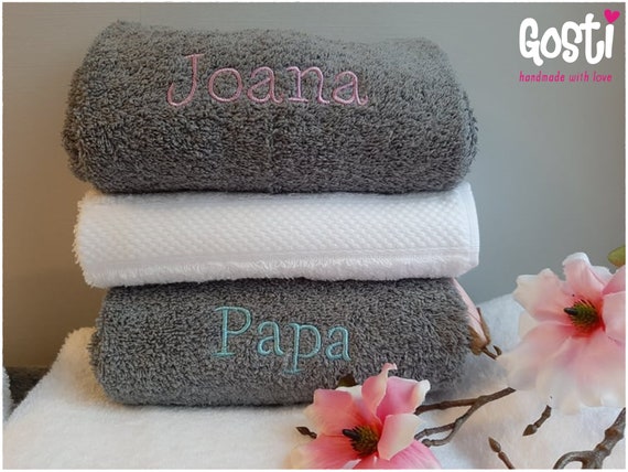 Pet-Jos Serviette personnalisée avec nom du Sport Magnifiquement brodé Serviette de Bain à la Main Serviette 100% Coton Motifs Sportifs Serviette personnalisée avec nom (140 x70 cm, Danse