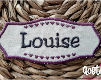 Abzeichen mit besticktem Vornamen, anpassbarer Aufnäher mit Stickerei, 16 Farben zur Auswahl, sehr elegantes Aufbügeln