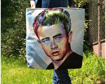 James Dean Tote Bag Tote Bag Tote Bag Any Celebrity Pattern Fabric High Quality Gift for Her Original and Unique