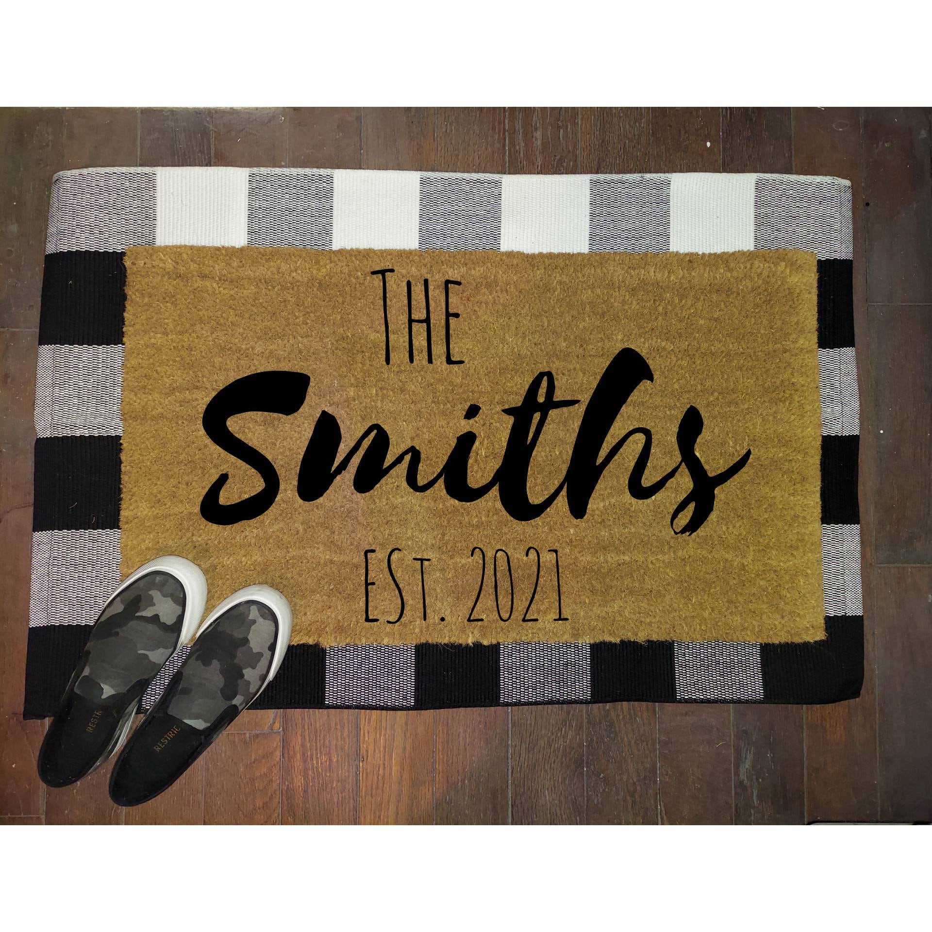 Custom last name doormat Etsy
