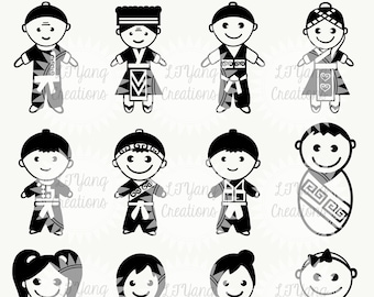 Hmong SVG, print, printable, digital, card, diy, bookmark, tags, cricut, silhouette cameo, hmong, svg, craft