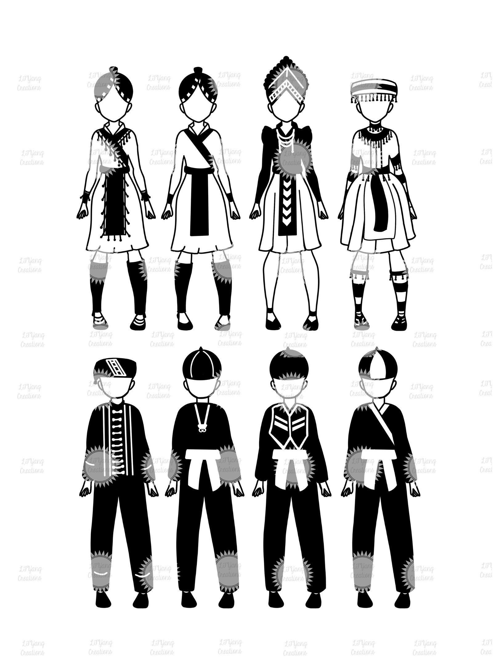 Hmong SVG, Print, Printable, Digital, Card, Diy, Bookmark, Tags, Cricut