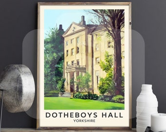 Charles Dickens Nicholas Nickleby Dotheboys Hall Travel Poster Digital Download | Literary Prints | Minimalist | Classic Literature