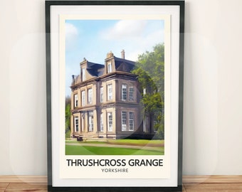 Emily Bronte Wuthering Heights Thrushcross Grange Travel Poster Digital Download | Literary Print | Bookish Decor | Literary Wall Art