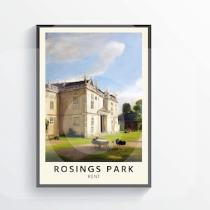 Jane Austen Pride and Prejudice | Rosings Park Travel Poster Digital Download | Gift for Her | Literary Poster | Classic Literature