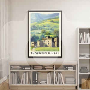 Charlotte Brontë Jane Eyre Thornfield Hall Travel Poster Digital Download Literary Wall Art Bookish Decor Eco Friendly Print image 8