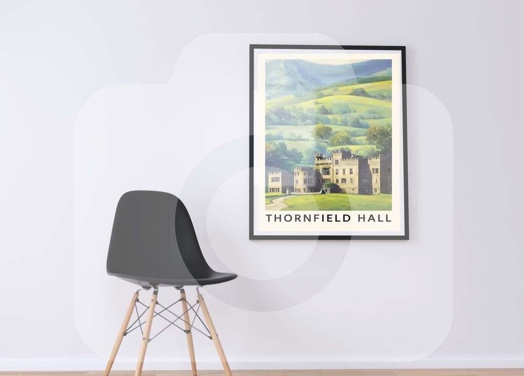 Charlotte Brontë Jane Eyre Thornfield Hall Travel Poster Digital