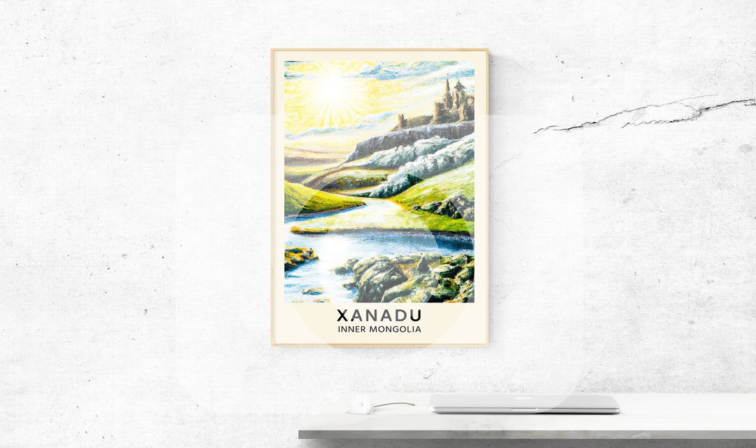 Xanadu From the Poem Kubla Khan Travel Poster Digital Download Samuel