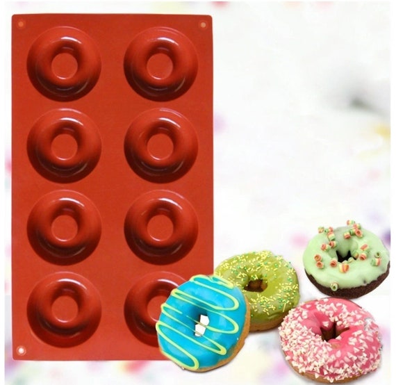 8 Small Donuts Bread Silicone Molds Valentine Fresh Fruit Resin