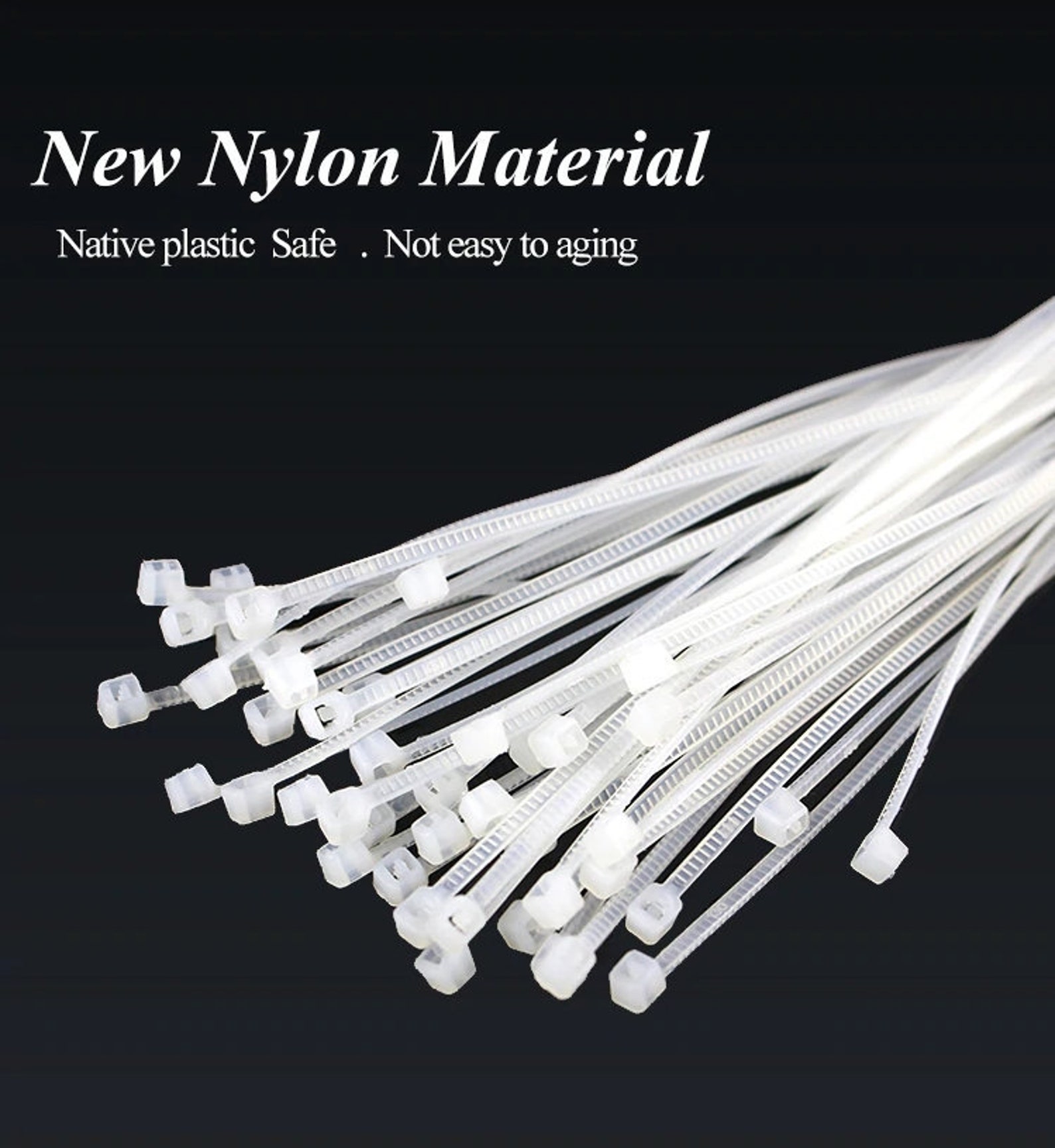 100PCS 12-inch Cable Ties White Self-locking Nylon Wrap Zip | Etsy