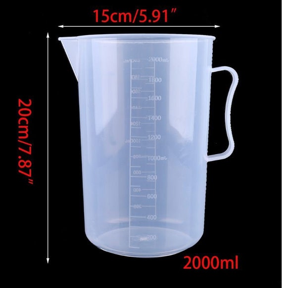 2000ml 2-Liter Polypropylene Pouring Beaker Silicone Measuring | Etsy