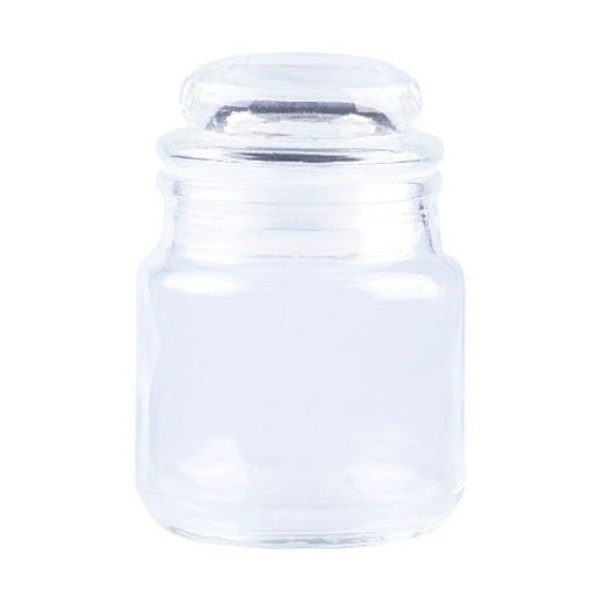 Yankee Style Mini Clear Glass Candle Jars & Lids 3oz(90ml) Small Size for DIY Candle Making Supplies - Free Shipping