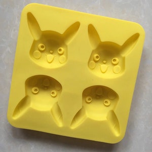 4 Cartoon Character Silicone Molds Resin/Eproxy Crafts Chocolate Cake Soap Bar Mould DIY Baking Cookies - Free Shipping