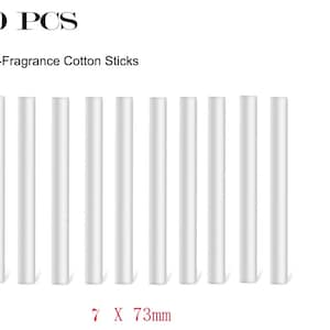 May include: Ten white cotton sticks, 7 inches by 73 millimeters, for diffusing essential oils. Non-fragrance cotton sticks.