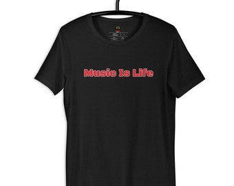 Music is life Short-sleeve unisex t-shirt
