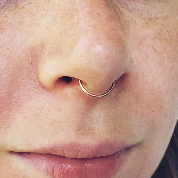 Small Fake Septum Ring, Tiny Fake Septum Ring, Minimalist Septum Ring, Fake Septum Ring Women, Fake Septum Ring Men, Faux Septum Ring