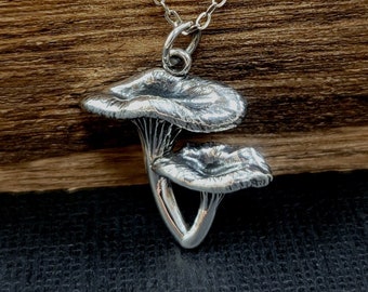 Collier pendentif champignon, collier à breloques champignon, pendentif champignon, cadeau pour amateur de champignons, collier champignon en argent sterling 925