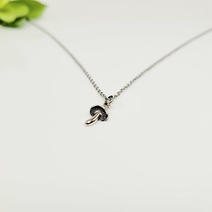 Tiny Sterling Silver Mushroom Necklace, Mushroom Lover Gift, Gift for Mushroom Lover, Cute Mushroom Necklace, Dainty Mushroom Necklace