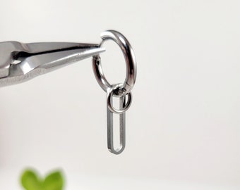 Pendiente Geométrico De Plata Para Hombres, Pendiente Colgante De Hombres, Pendientes De Gota Para Hombres, Pendiente Cool Para Chico, Pendiente Colgante Link De Hombre, Pendiente De Hombres