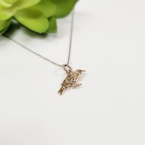 Tiny Gold Raven Charm, Gold Raven Necklace, Small Gold Raven Charm, Raven Lover Gift, Dainty Raven Charm, Tiny Raven Pendant, Raven Necklace