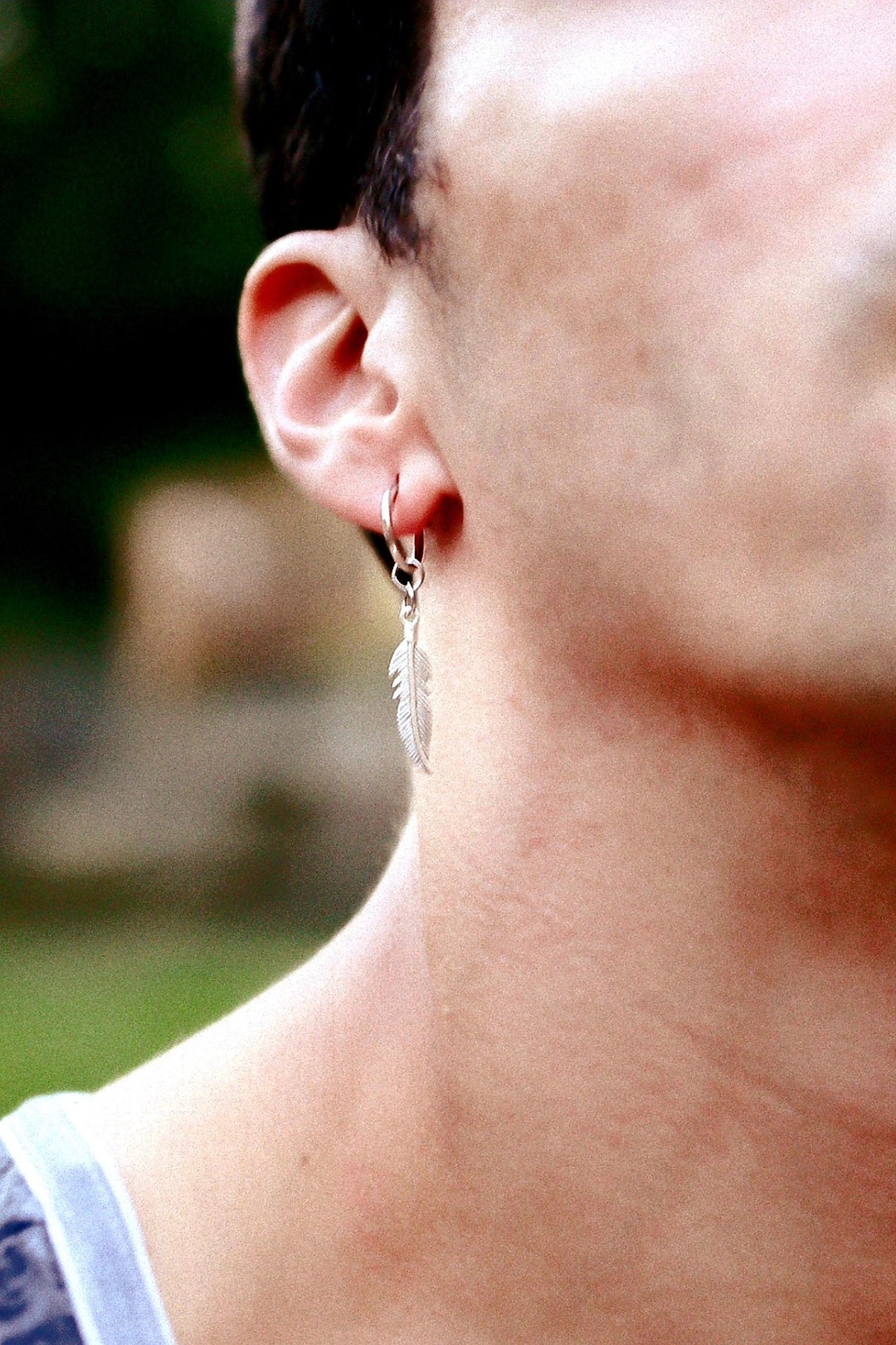 Feather earring for men Clearance