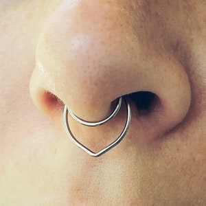 Magnetic septum ring deals etsy