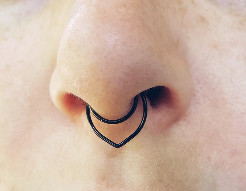 Double Septum Ring Fake Fake Septum Ring Fake Septum Etsy