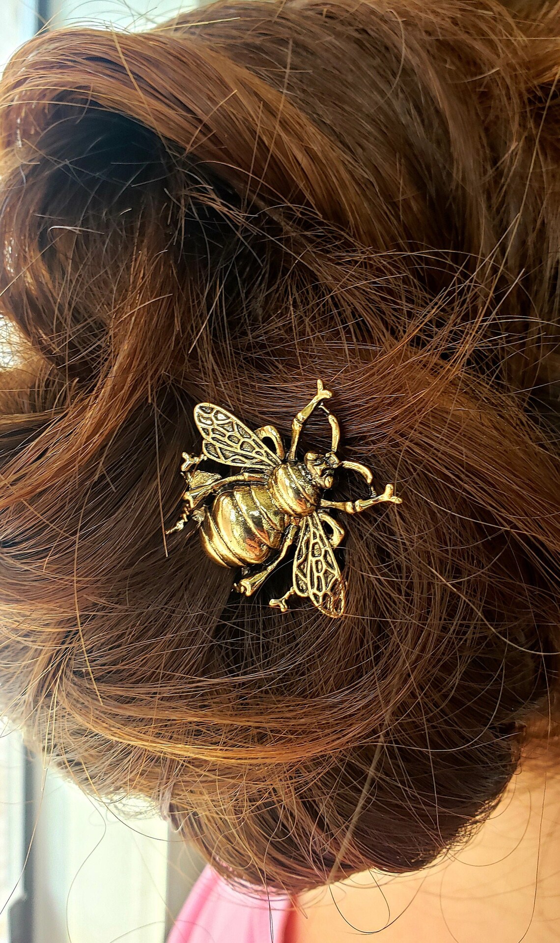 Gold Bee Side Comb Hair Clip Bee Comb Hair Clip Bumble Bee Etsy